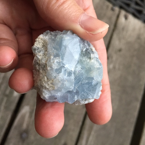 Celestite Crystal Cluster - Picture 2 of 12